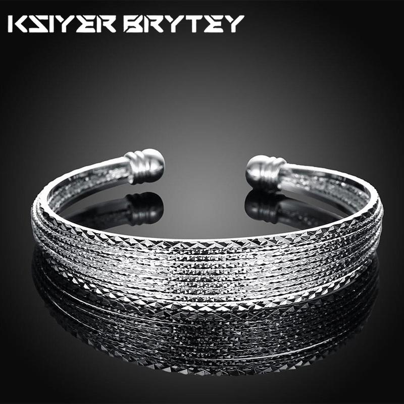 Charm 925 Sterling Silver Color Luxury Lucky Chain Bracelets Bangles for Women Fashion Classic Party Wedding Jewelry Adjustable
Charm 925 Sterling Silver Color Luxury Lucky Chain Bracelets Bangles for Women Fashion Classic Party Wedding Jewelry Adjustable