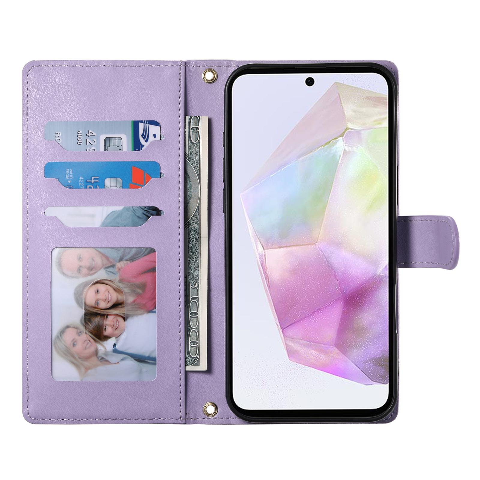 For Samsung Galaxy A35 5G Case Rhombus Stitching Wallet Stand Leather Phone Cover with Long/Short Strap Rose Gold
For Samsung Galaxy A35 5G Case Rhombus Stitching Wallet Stand Leather Phone Cover with Long/Short Strap Rose Gold
