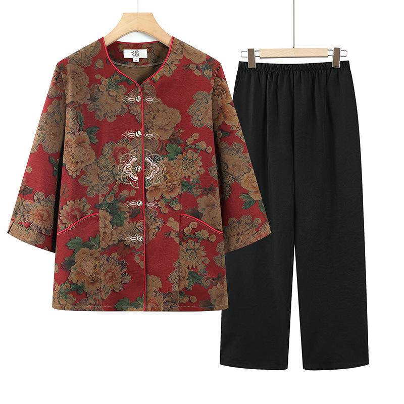 Summer Outfit for Middle-Aged & Elderly Women: Loose-Fit, Lightweight Seven-Sleeve Shirt 4XL (130-145 lbs) червоний
Summer Outfit for Middle-Aged & Elderly Women: Loose-Fit, Lightweight Seven-Sleeve Shirt 4XL (130-145 lbs) червоний