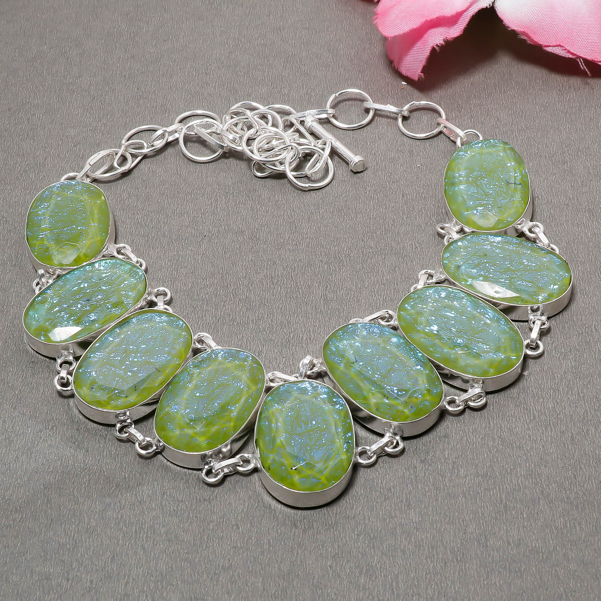 Ожерелье с подвеской из серебра 925 пробы с зеленым огненным опалом, 18 дюймов
Ожерелье с подвеской из серебра 925 пробы с зеленым огненным опалом, 18 дюймов