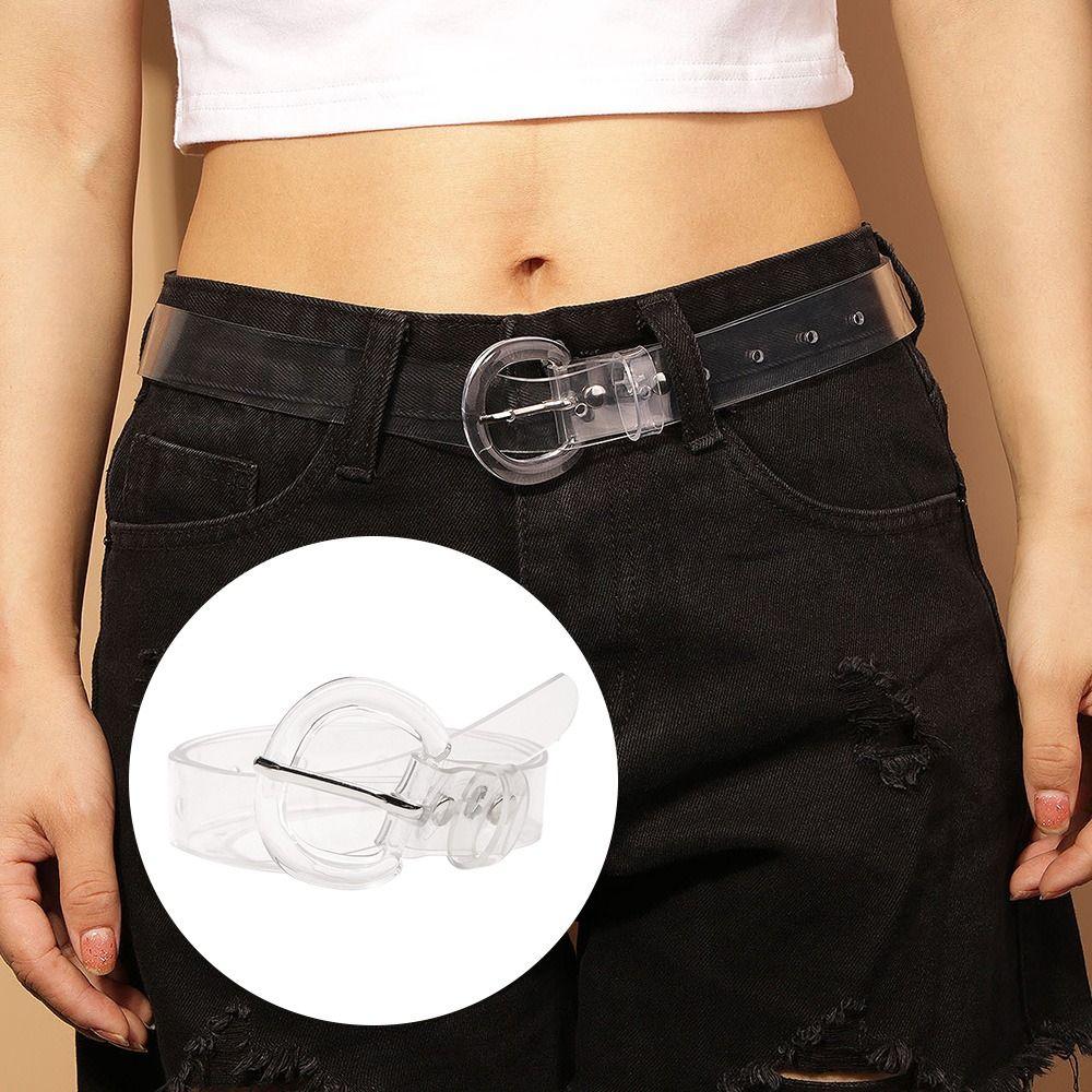 Luxury Brand Design Casual PVC Belts Transparent Waist Band D Buckle Waistband Versatile Strap
Luxury Brand Design Casual PVC Belts Transparent Waist Band D Buckle Waistband Versatile Strap