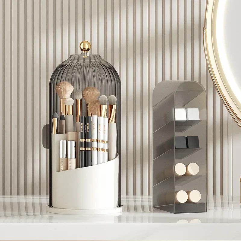 Вращающийся на 360° держатель для кистей для макияжа с крышкой, роскошный ящик для хранения косметики, держатель для теней для век, помады, карандаша для бровей
Вращающийся на 360° держатель для кистей для макияжа с крышкой, роскошный ящик для хранения косметики, держатель для теней для век, помады, карандаша для бровей