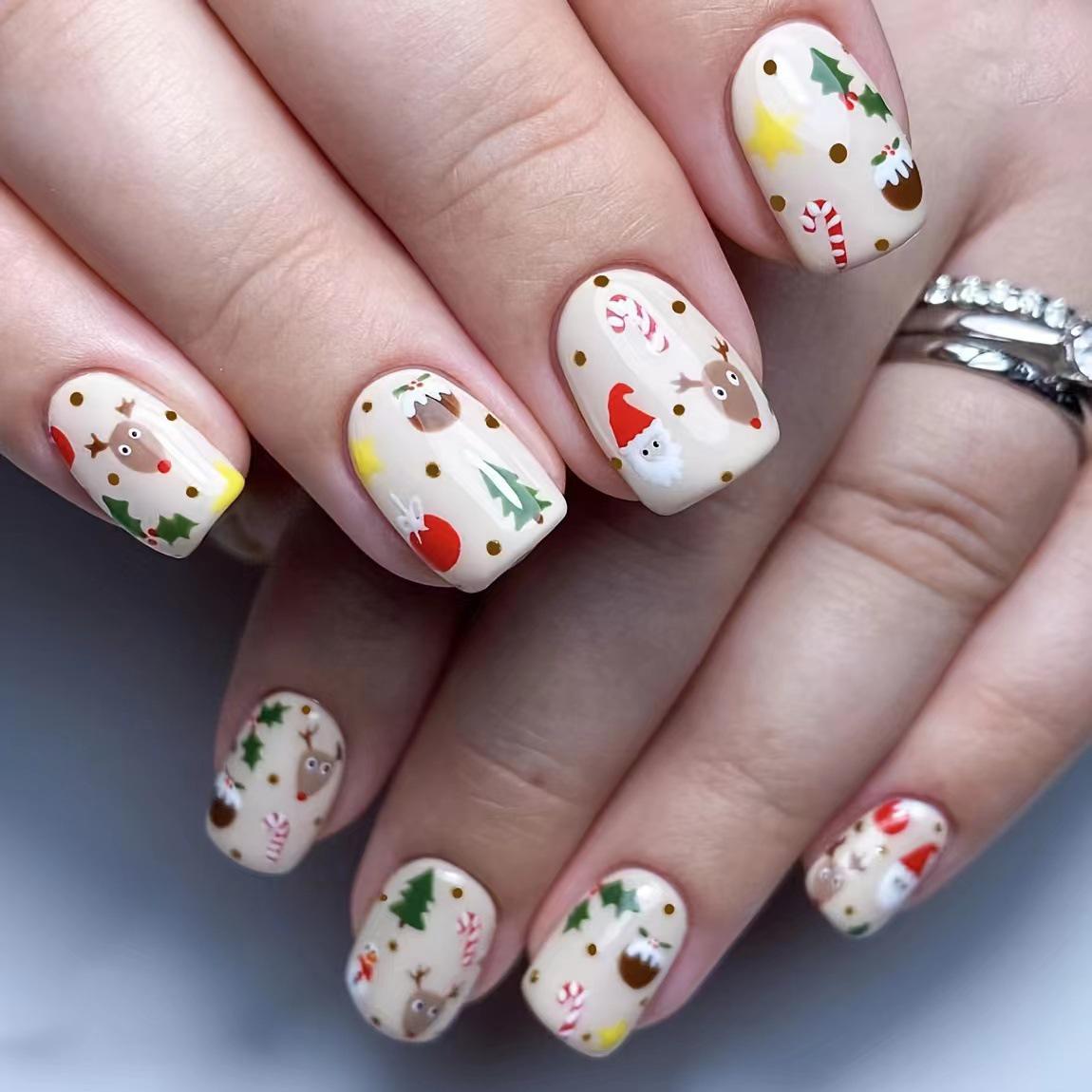 Christmas Series Glossy Press-On Nails: Santa, Snowflake, Tree & Candy Cane - 24 Pieces
Christmas Series Glossy Press-On Nails: Santa, Snowflake, Tree & Candy Cane - 24 Pieces