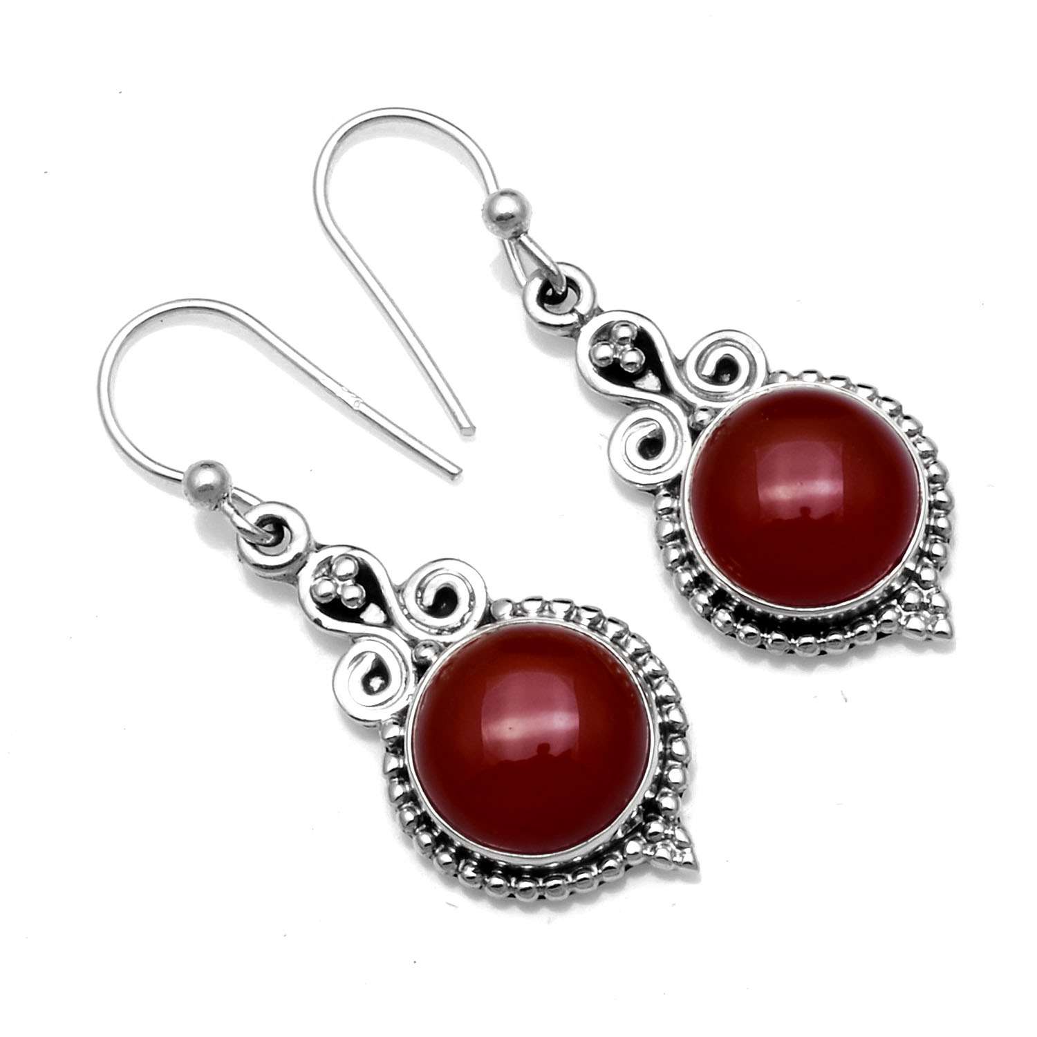 Carnelian Gemstone Earrings Solid 925 Sterling Silver Handmade Earrings Jewelry Gift For Women And Girls E-723
Carnelian Gemstone Earrings Solid 925 Sterling Silver Handmade Earrings Jewelry Gift For Women And Girls E-723