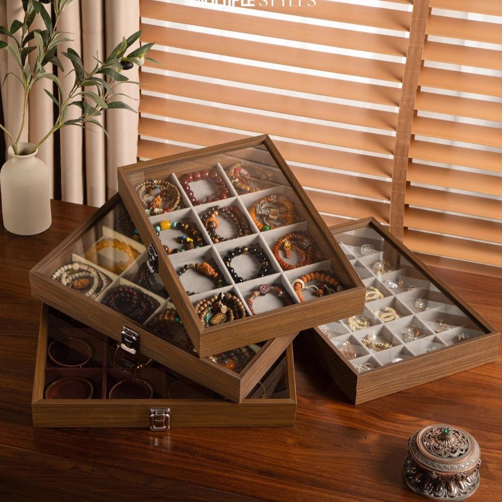 Velvet Wooden Jewelry Tray Large Capacity Jewelry Holder Case Jewelry Display Box Jewelry Storage Gray 24 Grid
Velvet Wooden Jewelry Tray Large Capacity Jewelry Holder Case Jewelry Display Box Jewelry Storage Gray 24 Grid