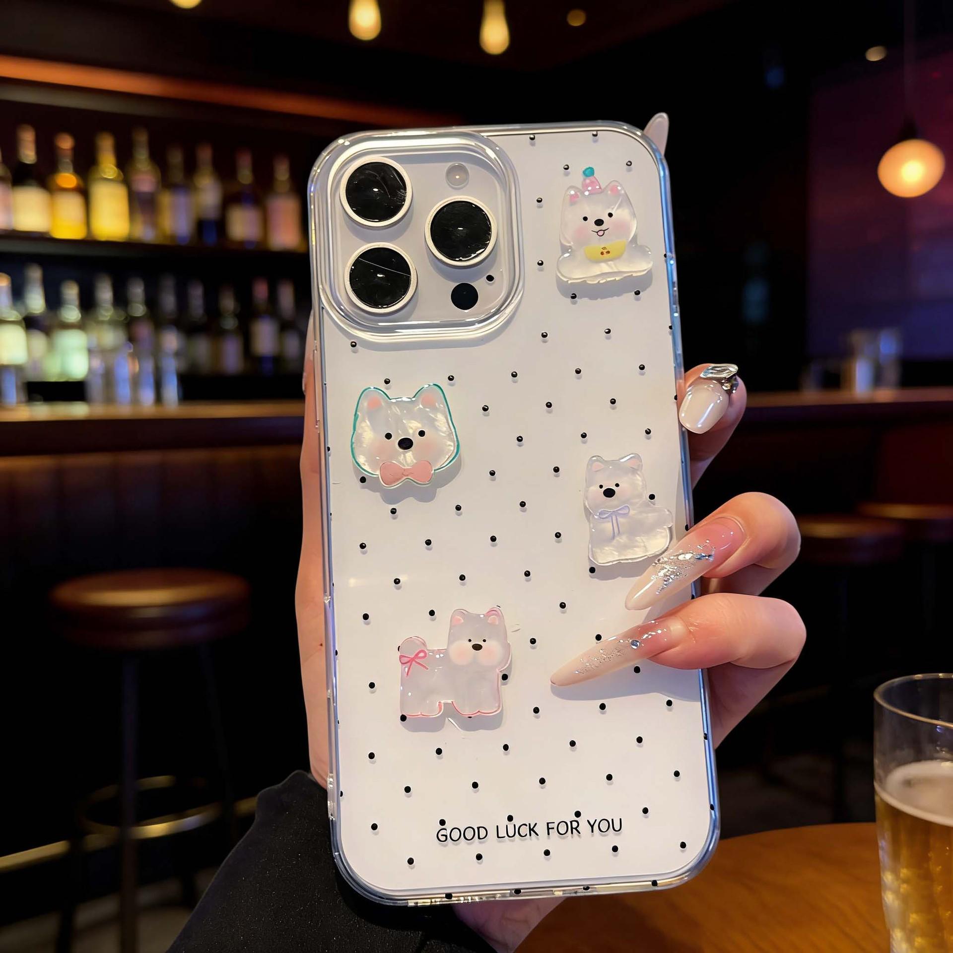 White Jelly 3D Small Dog Polka Dot Phone Case for iPhone 13/14/16/17 Pro Max 14 Pro
White Jelly 3D Small Dog Polka Dot Phone Case for iPhone 13/14/16/17 Pro Max 14 Pro
