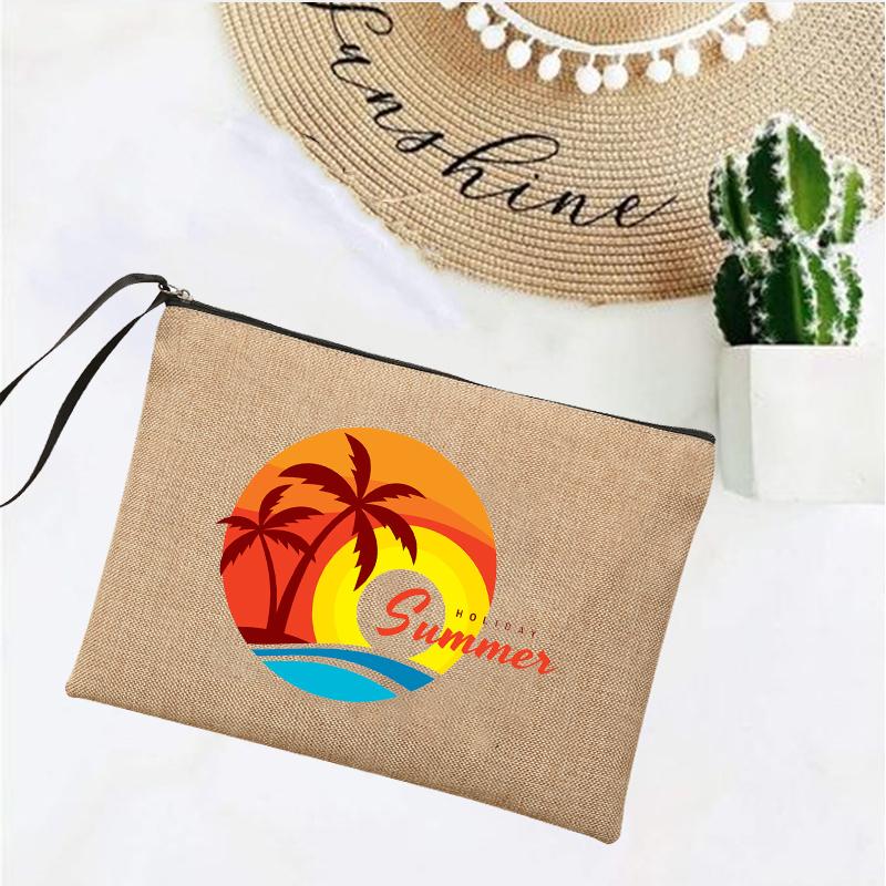 Hello Summer Linen Clutch Bag Women s Makeup Bags Beach Holiday Sunglasses Sunscreen Storage Pouches Travel Wash Organizer Gifts
Hello Summer Linen Clutch Bag Women s Makeup Bags Beach Holiday Sunglasses Sunscreen Storage Pouches Travel Wash Organizer Gifts