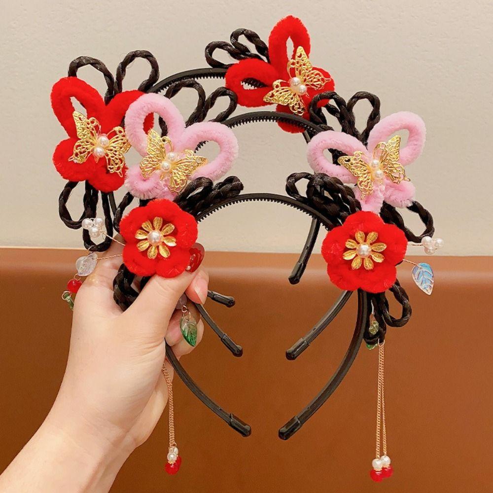 Antique Hanfu Hair Hoop Chinese Style New Year Headdress Hair Accessories Flower Tassel Headband 9
Antique Hanfu Hair Hoop Chinese Style New Year Headdress Hair Accessories Flower Tassel Headband 9