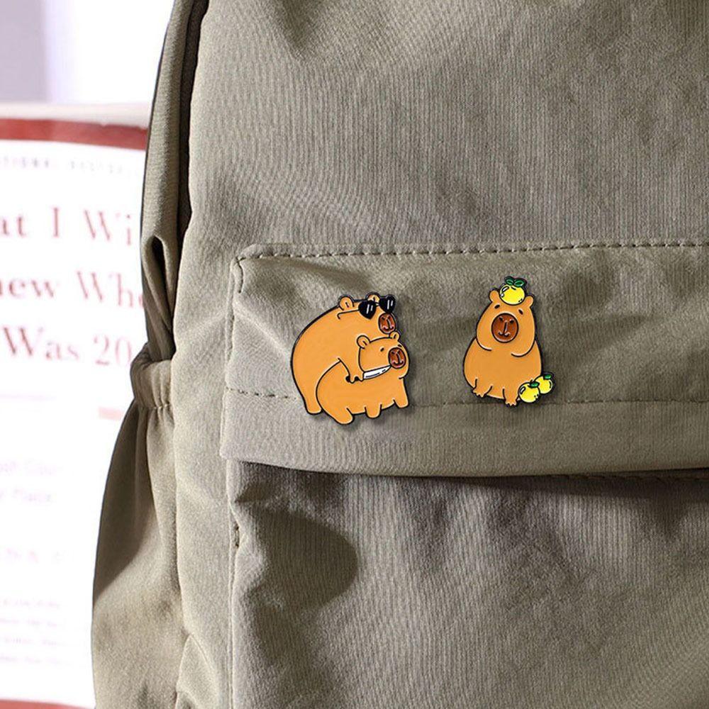 Schoolbag Decoration Waist Fastening Brooch Cartoon Capybara Corsage Cute Fashion Pin Buckle Women style 4
Schoolbag Decoration Waist Fastening Brooch Cartoon Capybara Corsage Cute Fashion Pin Buckle Women style 4