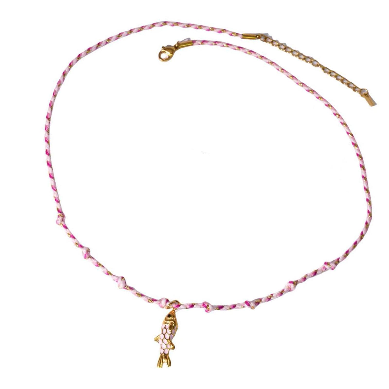 Fish Shape Drop Necklace Corrosion Resistant Stainless Steel Handwoven Rope Chain Adjustable Holiday Jewelry Accessory розовый
Fish Shape Drop Necklace Corrosion Resistant Stainless Steel Handwoven Rope Chain Adjustable Holiday Jewelry Accessory розовый