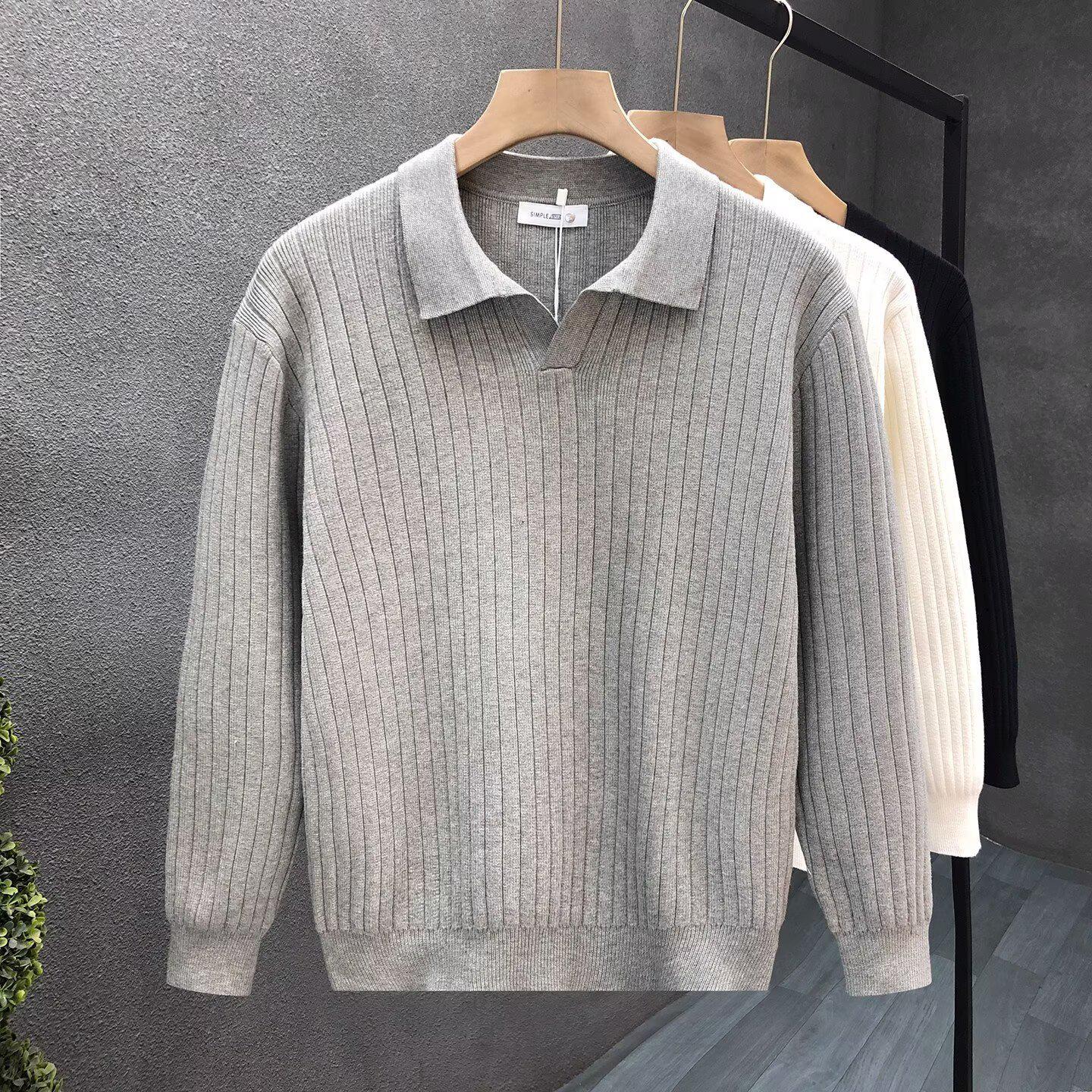 Men s Solid Polo Collar Knit Sweater - Versatile Casual & Business Layer L
Men s Solid Polo Collar Knit Sweater - Versatile Casual & Business Layer L