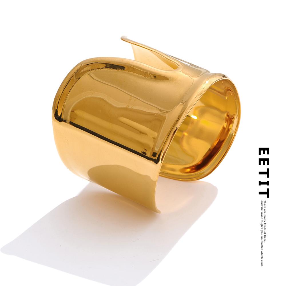 Eetit Distinctive Glossy Stainless Steel Wide Bracelet Bangle 18K Golden Plated Waterproof Wholesale Polished Wrist Jewelry срібний
Eetit Distinctive Glossy Stainless Steel Wide Bracelet Bangle 18K Golden Plated Waterproof Wholesale Polished Wrist Jewelry срібний