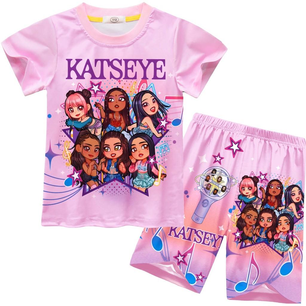 92641 Kids Girls KATSEYE Print T-shirt Shorts Pajamas Sleepwear Sets 110cm рожевий
92641 Kids Girls KATSEYE Print T-shirt Shorts Pajamas Sleepwear Sets 110cm рожевий