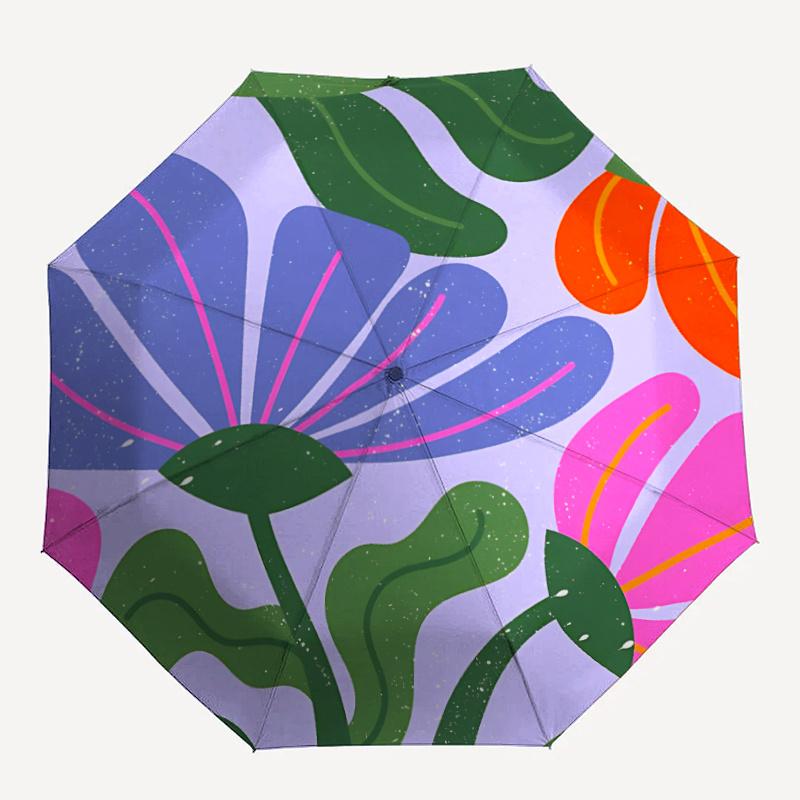 1pc Floral Pattern Automatic Folding Umbrella - Compact 8-Rib Design, Durable Plastic & Iron, Festive Gift, Compact Umbrellan014
1pc Floral Pattern Automatic Folding Umbrella - Compact 8-Rib Design, Durable Plastic & Iron, Festive Gift, Compact Umbrellan014