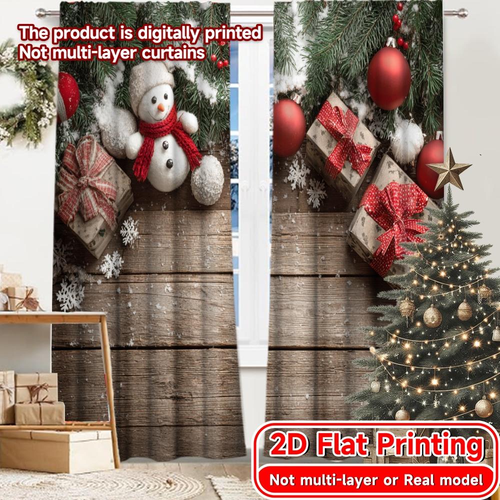 2D Flat Printing 2pcs Festive Frosty Scene Light Filtering Chic Curtains Durable 100% Polyester Fabric Curtains Art Deco Festive 100*130 Grommet Top 1pcs
2D Flat Printing 2pcs Festive Frosty Scene Light Filtering Chic Curtains Durable 100% Polyester Fabric Curtains Art Deco Festive 100*130 Grommet Top 1pcs
