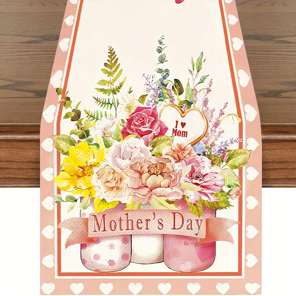 Happy Mother s Day Linen Table Runners Three Glass Mason Jar Love Mom Theme Floral Heart Pattern Table Runner Dining Table Decor 150x33cm 59x13inch
Happy Mother s Day Linen Table Runners Three Glass Mason Jar Love Mom Theme Floral Heart Pattern Table Runner Dining Table Decor 150x33cm 59x13inch