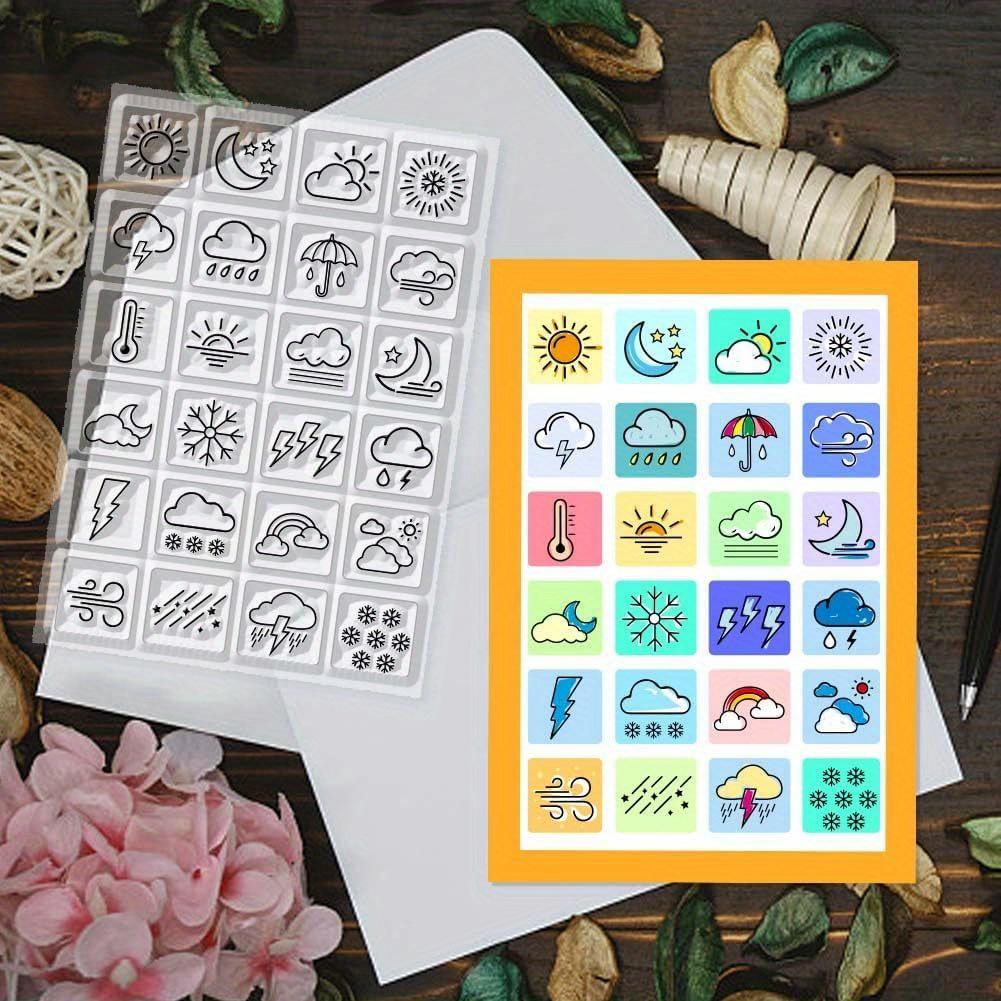 Weather Clear Stamps Transparent Silicone Stamp Mini Weather Silicone Seals Stamp for Calendar Planner Decoration and DIY
Weather Clear Stamps Transparent Silicone Stamp Mini Weather Silicone Seals Stamp for Calendar Planner Decoration and DIY