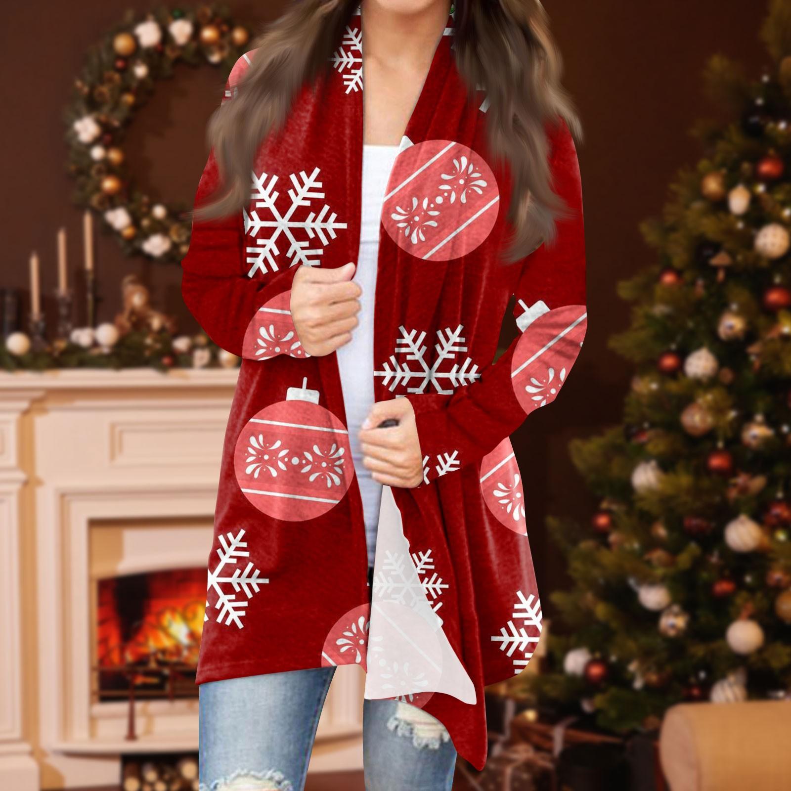 Женская модная повседневная куртка-кардиган средней длины с рождественским принтом XXL белый
Женская модная повседневная куртка-кардиган средней длины с рождественским принтом XXL белый