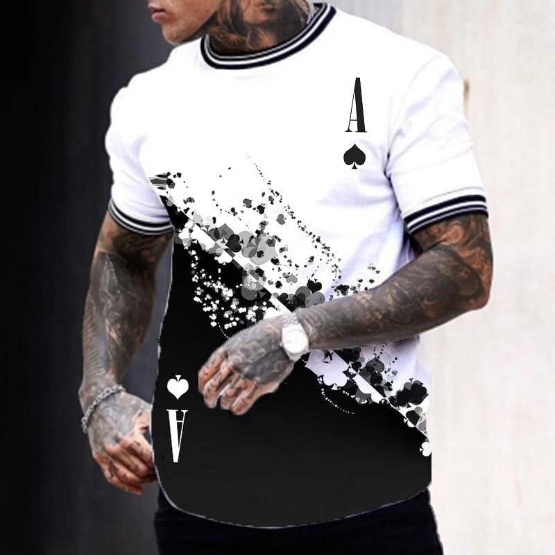Men s Graphic T-Shirts, Casual Short-Sleeve Fitted Round-Neck T-Shirts with 3D Poker Patterns 6XL
Men s Graphic T-Shirts, Casual Short-Sleeve Fitted Round-Neck T-Shirts with 3D Poker Patterns 6XL