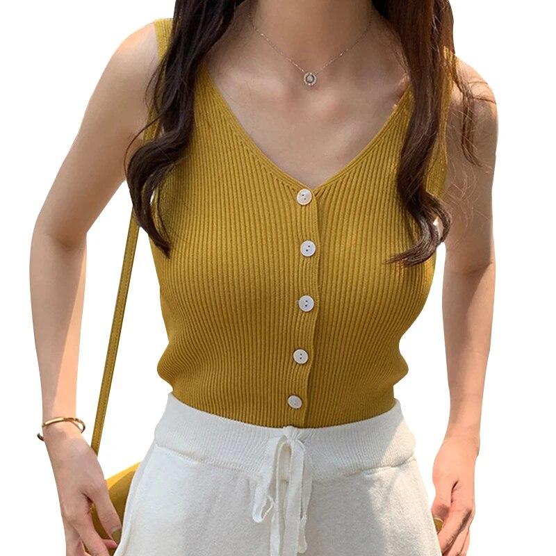 Женские однотонные универсальные удобные летние топы без рукавов с v-образным вырезом и бретельками
Женские однотонные универсальные удобные летние топы без рукавов с v-образным вырезом и бретельками