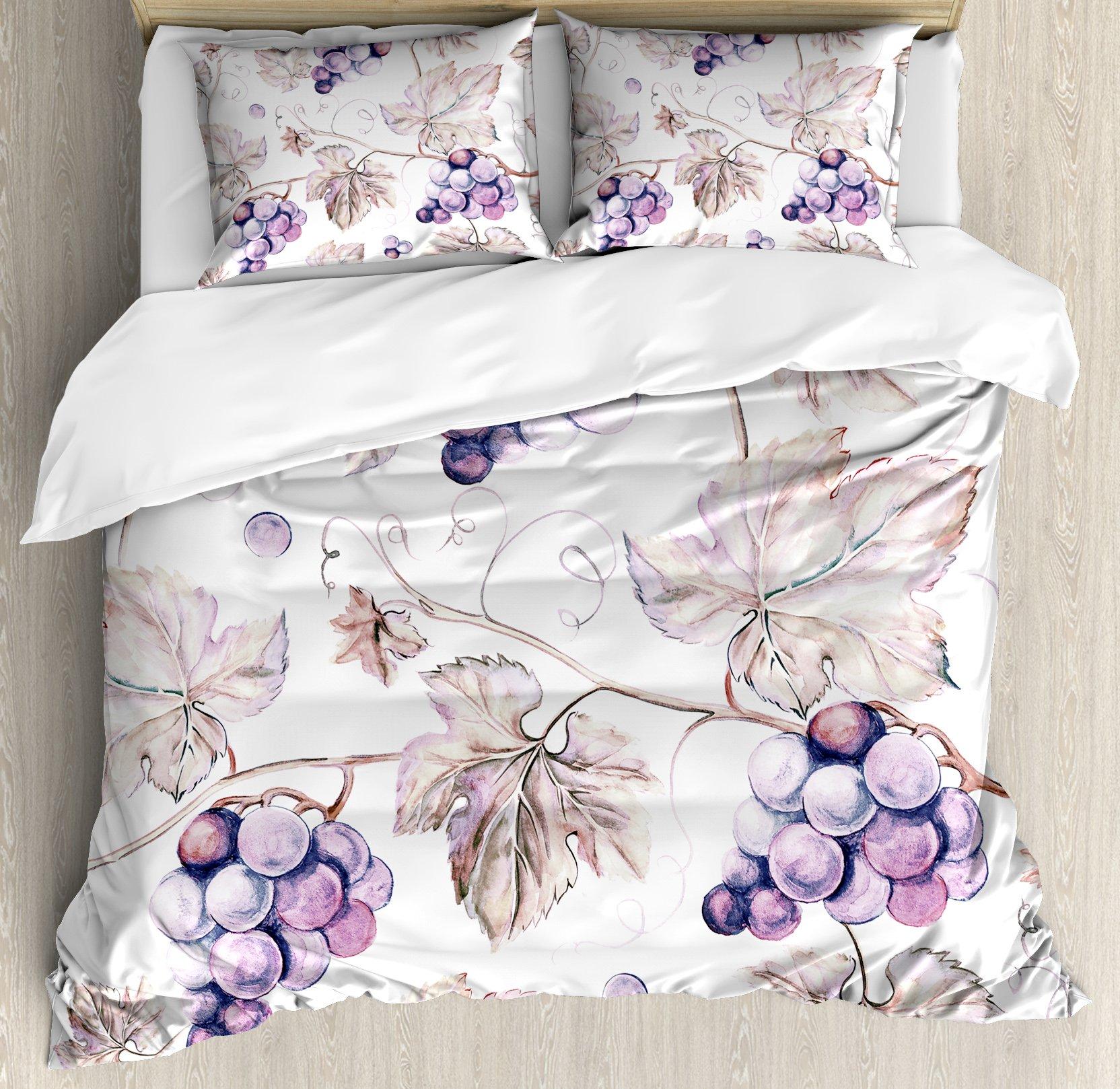 Purple Grape Comforter Cover Summer Fruit Bed Cover Grapevine Leaves Plant Bed Cover Package Natural Garden Themed Quilt Cover EU single(135x200cm)
Purple Grape Comforter Cover Summer Fruit Bed Cover Grapevine Leaves Plant Bed Cover Package Natural Garden Themed Quilt Cover EU single(135x200cm)