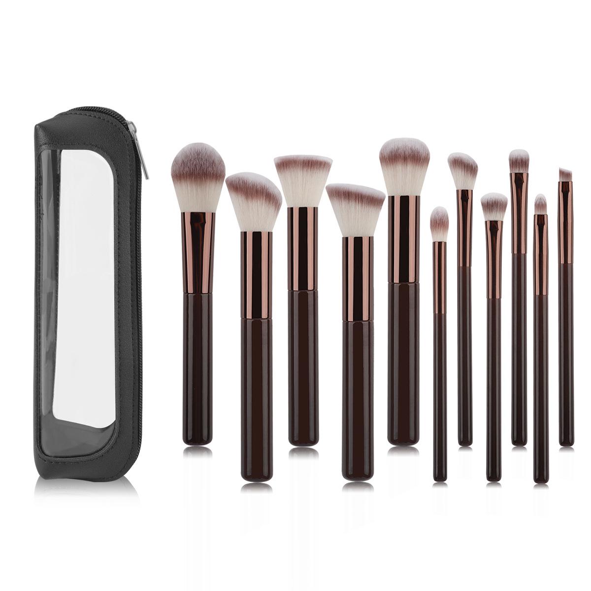 Набор из 11 кистей для макияжа с ручками из массива дерева: Включает кисти для пудры, тональной основы и теней для век
Набор из 11 кистей для макияжа с ручками из массива дерева: Включает кисти для пудры, тональной основы и теней для век