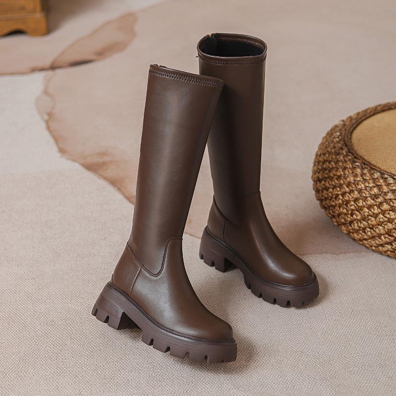 Women s Chunky Heel Long Boots with Hidden Height Increase and Round Toe - Brown, 2024 Style 36
Women s Chunky Heel Long Boots with Hidden Height Increase and Round Toe - Brown, 2024 Style 36