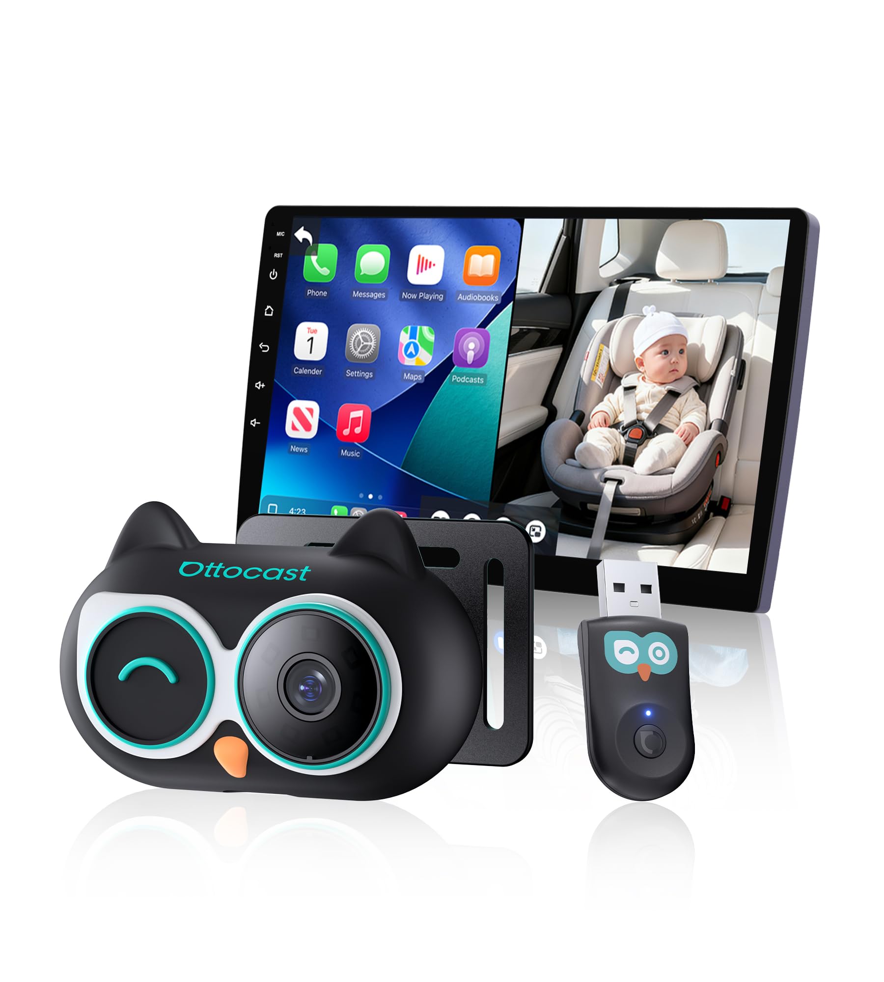 Ottocast Cabin Care 2025 New Model Wireless Rear Seat Stroller CarPlay Wireless CarPlay Easy Low Compatible with Cars with Original Wired Car Baby
Ottocast Cabin Care 2025 New Model Wireless Rear Seat Stroller CarPlay Wireless CarPlay Easy Low Compatible with Cars with Original Wired Car Baby