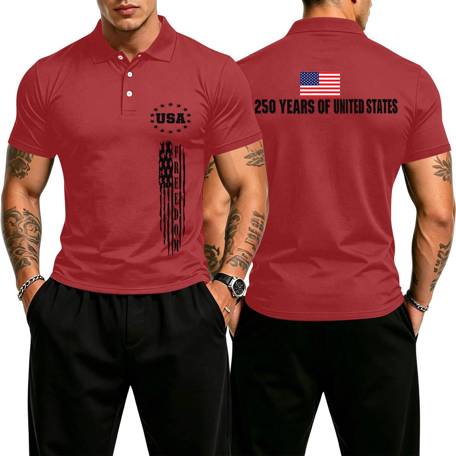 Men s Casual Gradient Polo Shirt Short Sleeve Button Down Collar Lightweight Breathable Fabric USA Print Design XXL
Men s Casual Gradient Polo Shirt Short Sleeve Button Down Collar Lightweight Breathable Fabric USA Print Design XXL