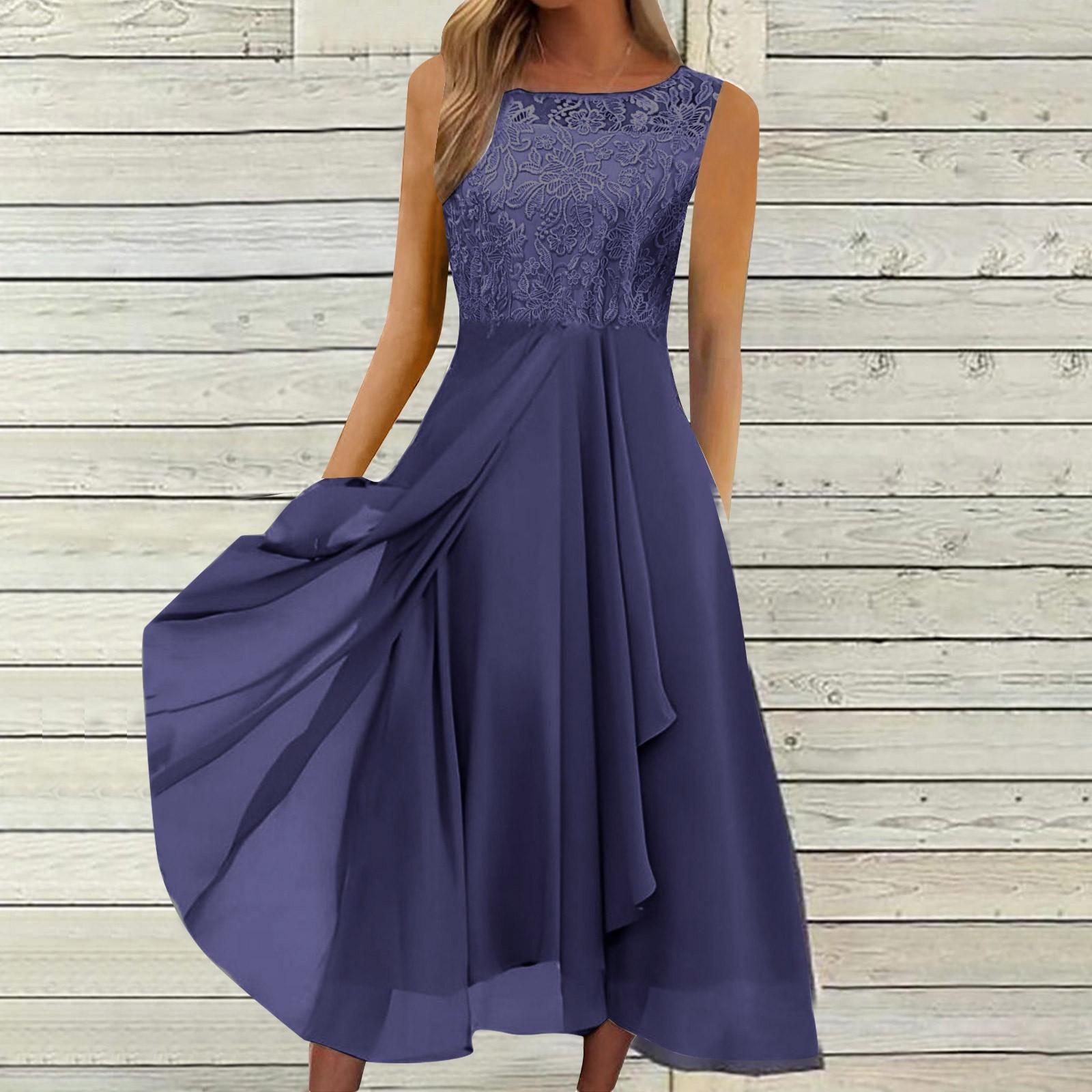 Женское платье Шифоновое элегантное кружевное лоскутное платье без рукавов с вырезами Вечернее платье подружки невесты S синий
Женское платье Шифоновое элегантное кружевное лоскутное платье без рукавов с вырезами Вечернее платье подружки невесты S синий