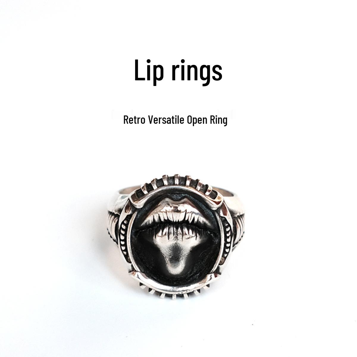 Yin Taifei Men s Retro Thai Silver Lips Ring - Handmade, Niche Design, Openable, High-End Feel Adjustable Size
Yin Taifei Men s Retro Thai Silver Lips Ring - Handmade, Niche Design, Openable, High-End Feel Adjustable Size