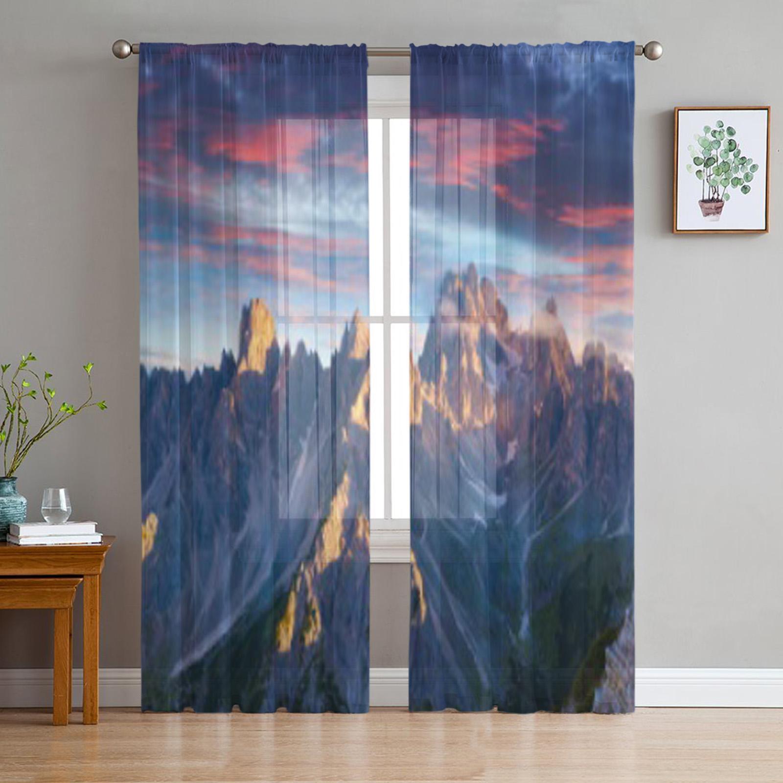Colorful Sunrise In Italy Alps Tre Cime Di Lavaredo Dolomites Europe Tulle Sheer Curtains for Living Room Voile Organza Curtain 135W x 114H(cm)
Colorful Sunrise In Italy Alps Tre Cime Di Lavaredo Dolomites Europe Tulle Sheer Curtains for Living Room Voile Organza Curtain 135W x 114H(cm)