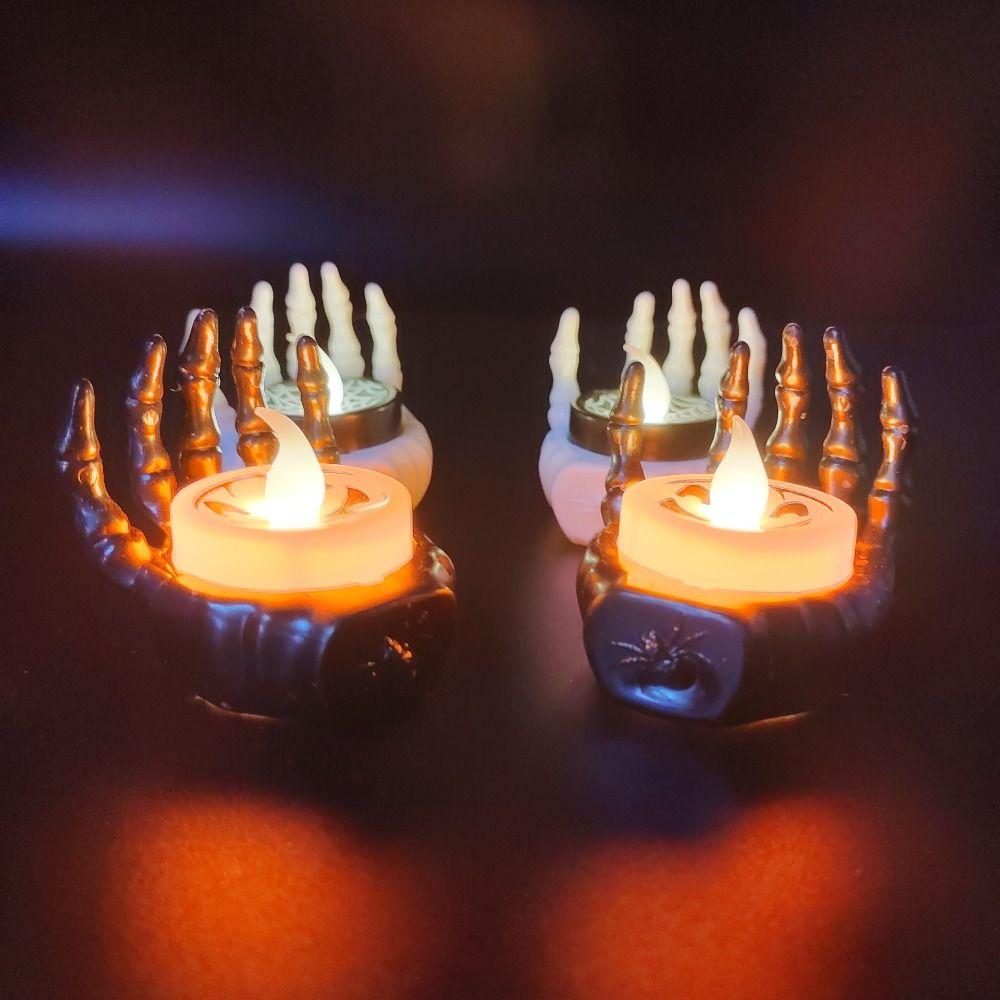 Electronic LED Palm Light Candle Lamp Halloween Supplies Glowing Ghost Candle Ghost Festival
Electronic LED Palm Light Candle Lamp Halloween Supplies Glowing Ghost Candle Ghost Festival