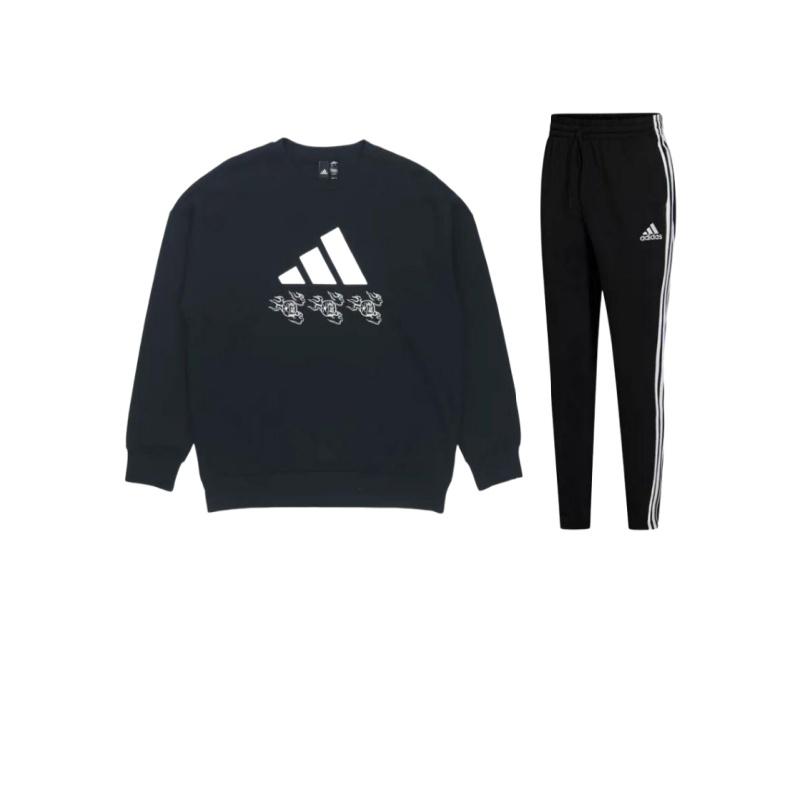 Adidas Пуловер с принтом логотипа, свободный свитшот с круглым вырезом, удобные полосатые длинные брюки, повседневный спортивный комплект, мужская толстовка, брюки, черный GK8995+-GM4446
Adidas Пуловер с принтом логотипа, свободный свитшот с круглым вырезом, удобные полосатые длинные брюки, повседневный спортивный комплект, мужская толстовка, брюки, черный GK8995+-GM4446