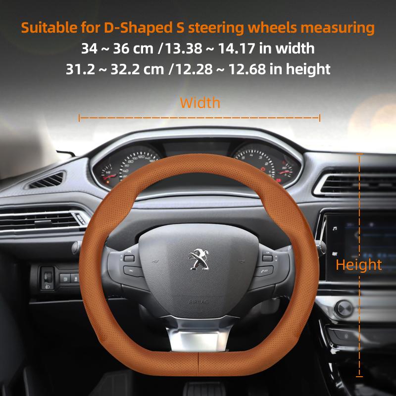 For Peugeot Steering Wheel Cover D-Shaped Ultra-Thin 308 408 508 2008 3008 e3008 RCZ Accesorios Para Auto Cars
For Peugeot Steering Wheel Cover D-Shaped Ultra-Thin 308 408 508 2008 3008 e3008 RCZ Accesorios Para Auto Cars