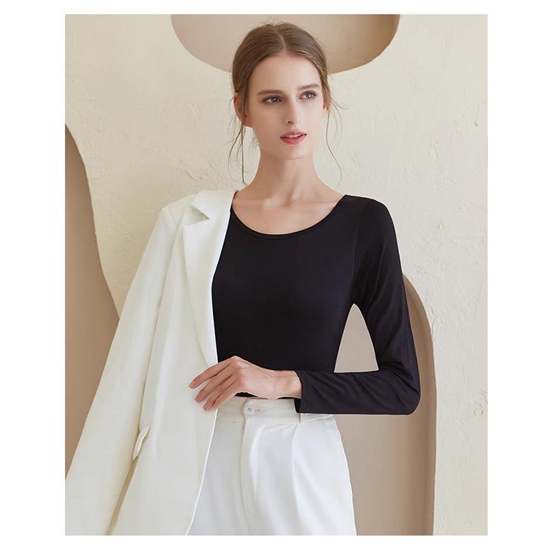 Модальная женская базовая рубашка с длинным рукавом и нагрудными вкладышами, без косточек, с интегрированной чашкой, осенне-зимняя верхняя одежда и одежда для сна Medium
Модальная женская базовая рубашка с длинным рукавом и нагрудными вкладышами, без косточек, с интегрированной чашкой, осенне-зимняя верхняя одежда и одежда для сна Medium