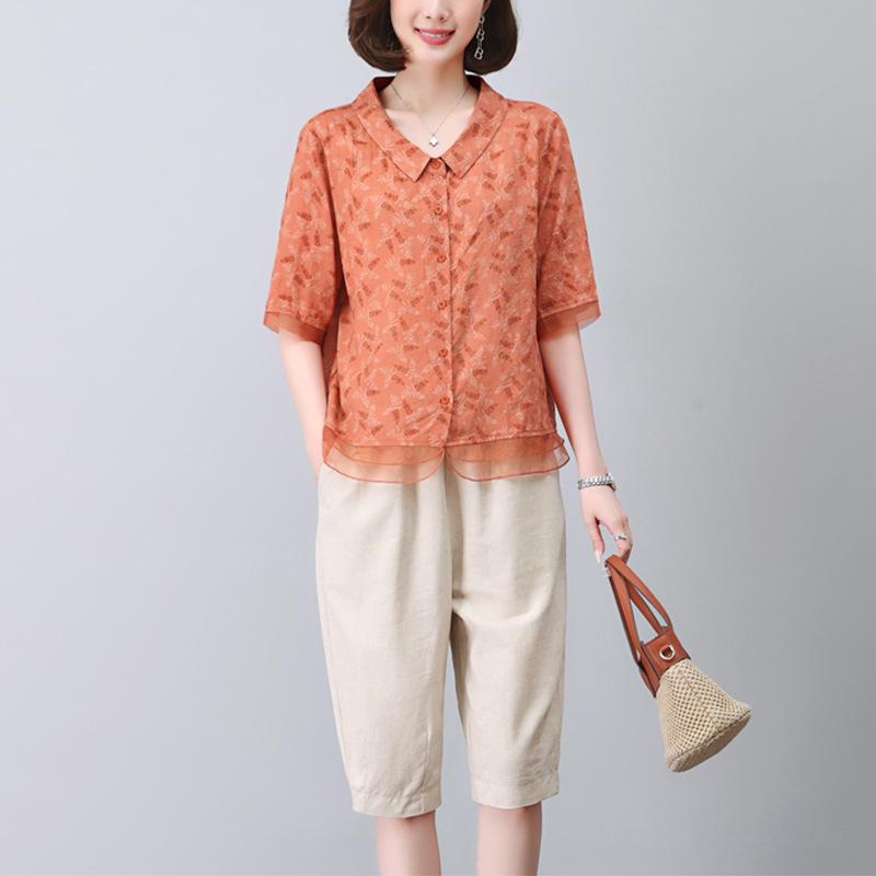 Women s Ice Silk Shirt & Capri Set - Summer 2025 Fashion, Casual Loose Fit. M (100-115 jin) золотисто-желтый
Women s Ice Silk Shirt & Capri Set - Summer 2025 Fashion, Casual Loose Fit. M (100-115 jin) золотисто-желтый
