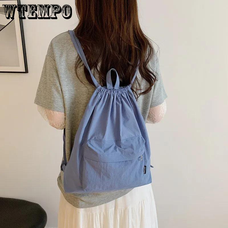 WTEMPO Nylon Drawstring Schoolbag Zipper Pocket Backpack Lightweight Large-capacity Unisex Sports Backpack Fitness Leisure Backpack 1pc хакі
WTEMPO Nylon Drawstring Schoolbag Zipper Pocket Backpack Lightweight Large-capacity Unisex Sports Backpack Fitness Leisure Backpack 1pc хакі