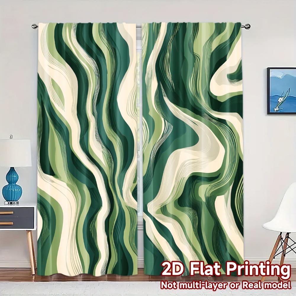 Set Of 2 Flat Printing Jit Curtains Without Rod Green Waves Fashionable Chic Durable Polyester Decorations Curtain Made W100*H70(CM)-Rod Pocket&2PCS
Set Of 2 Flat Printing Jit Curtains Without Rod Green Waves Fashionable Chic Durable Polyester Decorations Curtain Made W100*H70(CM)-Rod Pocket&2PCS