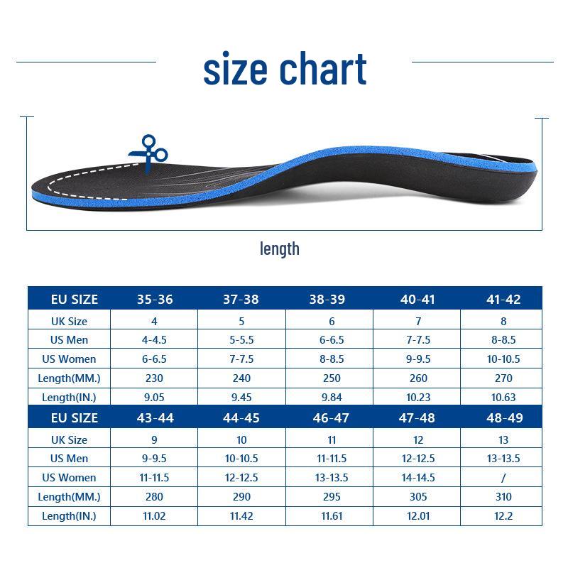 Insole for Flat Feet: Arch Support, Shock Absorption, Sweat-Absorbing for Men & Women - Ideal for Sports & Casual Shoes 37-38 (US 5)
Insole for Flat Feet: Arch Support, Shock Absorption, Sweat-Absorbing for Men & Women - Ideal for Sports & Casual Shoes 37-38 (US 5)