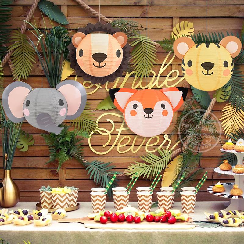 25cm Cartoon Animal Paper Lanterns Kids 1st Safari Jungle Birthday Party Decoration Wild One Baby Shower Hanging Paper Balls
25cm Cartoon Animal Paper Lanterns Kids 1st Safari Jungle Birthday Party Decoration Wild One Baby Shower Hanging Paper Balls