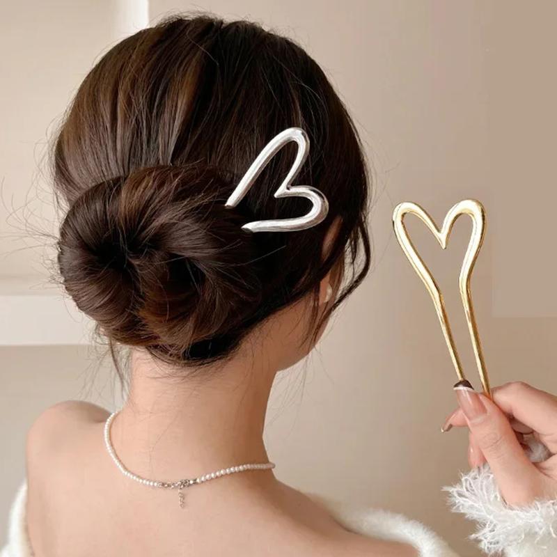 Korean New Hairpin Hair Sticks Heart Geometric Metal Trendy Metal Hair Accessories Headwear Hairstyle for Women Girls Jewelry
Korean New Hairpin Hair Sticks Heart Geometric Metal Trendy Metal Hair Accessories Headwear Hairstyle for Women Girls Jewelry