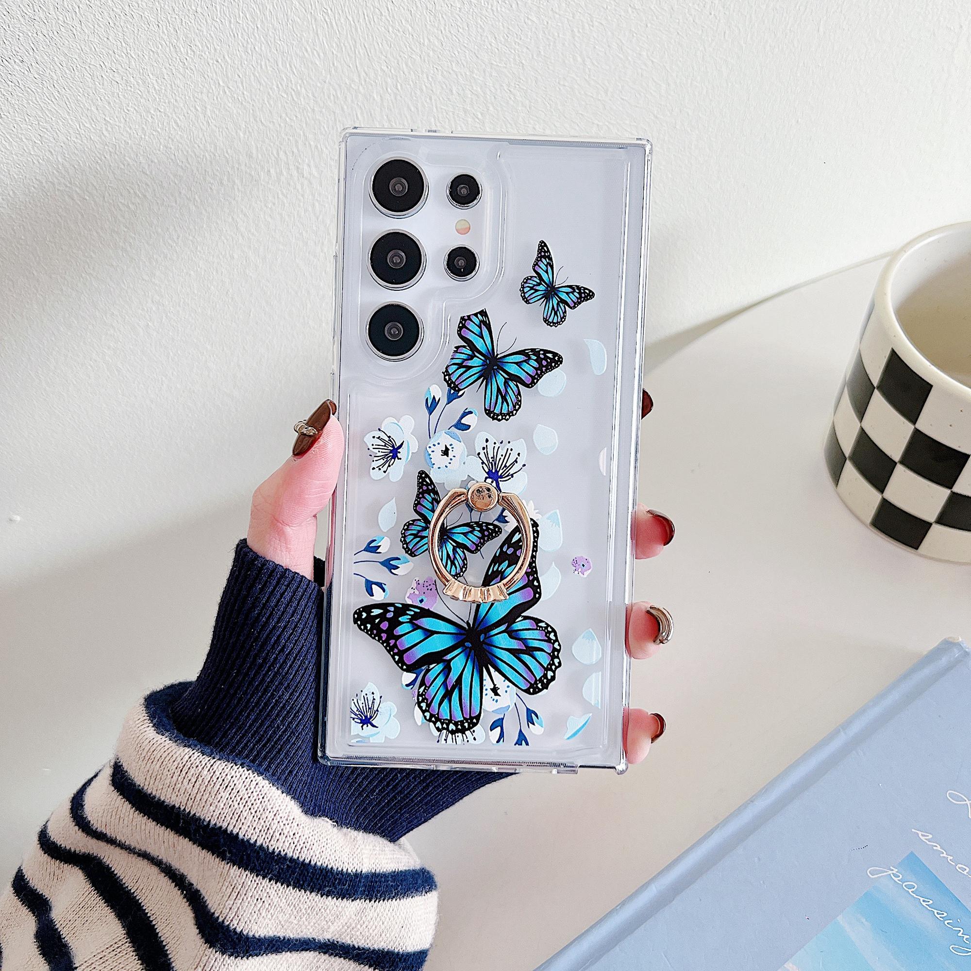 For Samsung Galaxy S23 Ultra Phone Case with Kickstand Butterfly Pattern TPU Airbag Cover Style D
For Samsung Galaxy S23 Ultra Phone Case with Kickstand Butterfly Pattern TPU Airbag Cover Style D