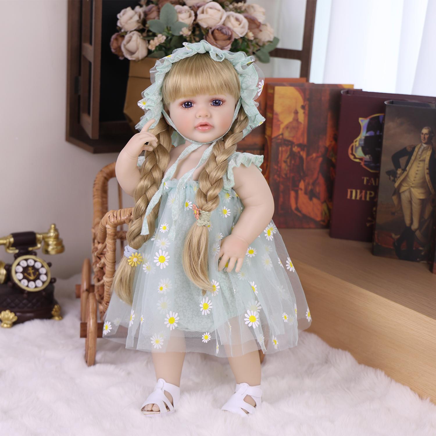 KEIUMI 22 Inch Reborn Baby Doll Full Silicone Vinyl Lifelike Gold Long Hair Girl like Princess Toy for Children Gift 22 inch about 55cm
KEIUMI 22 Inch Reborn Baby Doll Full Silicone Vinyl Lifelike Gold Long Hair Girl like Princess Toy for Children Gift 22 inch about 55cm