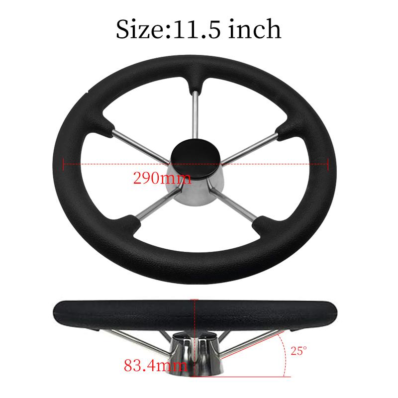 Andymarine 11 Inch Stainless Steel Steering Wheel with Black Foam Grip and Knob 5 Spoke Wheel For Yacht Marine Boat Accessories 11 inch no knob
Andymarine 11 Inch Stainless Steel Steering Wheel with Black Foam Grip and Knob 5 Spoke Wheel For Yacht Marine Boat Accessories 11 inch no knob