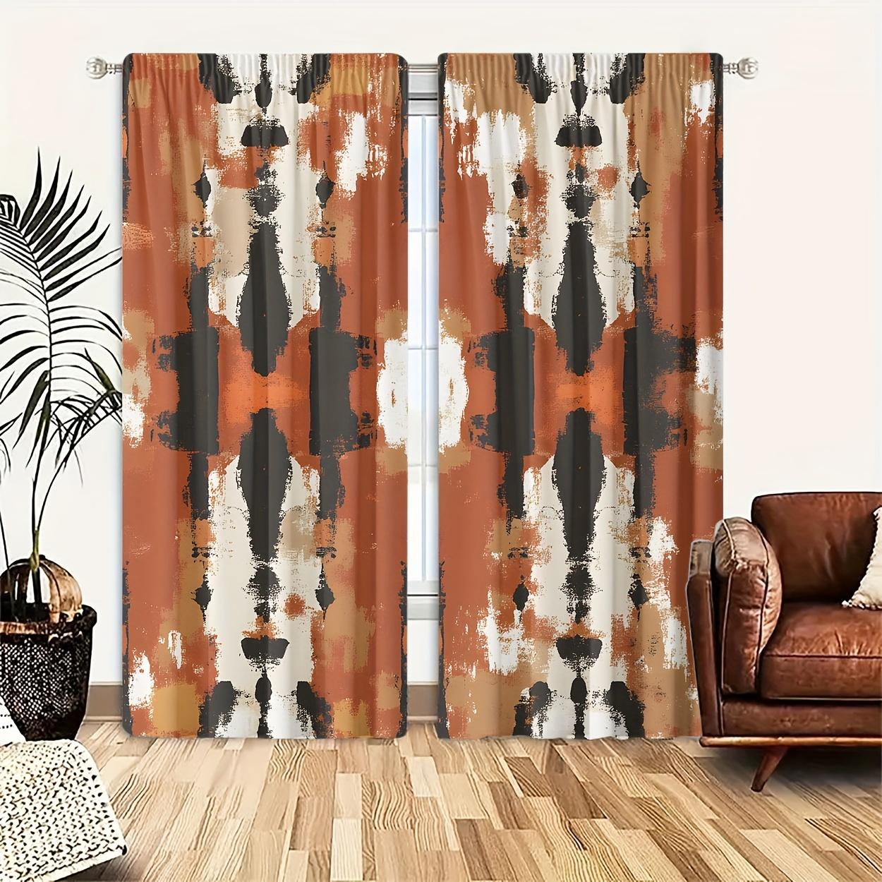 Art Deco Style Peach Skin Polyester Curtains Panels High Definition Digital Watercolor Print Decorative Drapes Fade Resistant Made Of W100*H70(CM)-Hooks&2PCS
Art Deco Style Peach Skin Polyester Curtains Panels High Definition Digital Watercolor Print Decorative Drapes Fade Resistant Made Of W100*H70(CM)-Hooks&2PCS