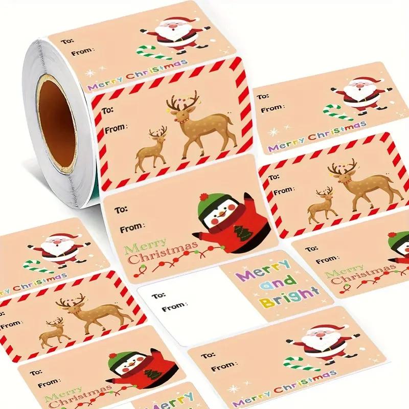 200 Christmas gift label stickers, self-adhesive writable labels, multifunctional holiday decoration, suitable for packaging and (as the picture,1 roll)
200 Christmas gift label stickers, self-adhesive writable labels, multifunctional holiday decoration, suitable for packaging and (as the picture,1 roll)