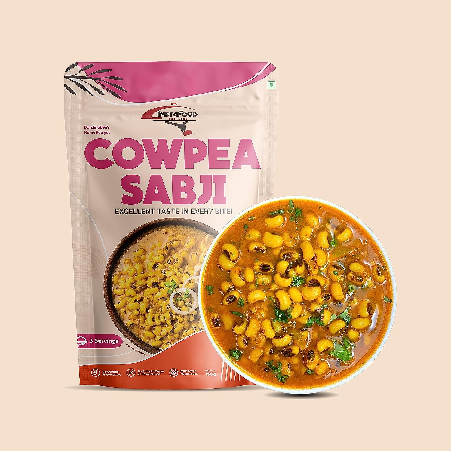 Cowpea (Choli) Sabji | Ready to Eat & Cook Meal | 3-4 Servings | Pack of 1 (150g) |You can use this product for 1 year after you get it
Cowpea (Choli) Sabji | Ready to Eat & Cook Meal | 3-4 Servings | Pack of 1 (150g) |You can use this product for 1 year after you get it