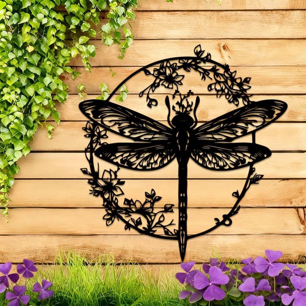 Wrought Iron Dragonfly Wall Art, 2D Black Metal Flower Circle Decor for Living Room Bedroom Kitchen Office Farmhouse Hanging Ornament S (12inch/30cm)
Wrought Iron Dragonfly Wall Art, 2D Black Metal Flower Circle Decor for Living Room Bedroom Kitchen Office Farmhouse Hanging Ornament S (12inch/30cm)