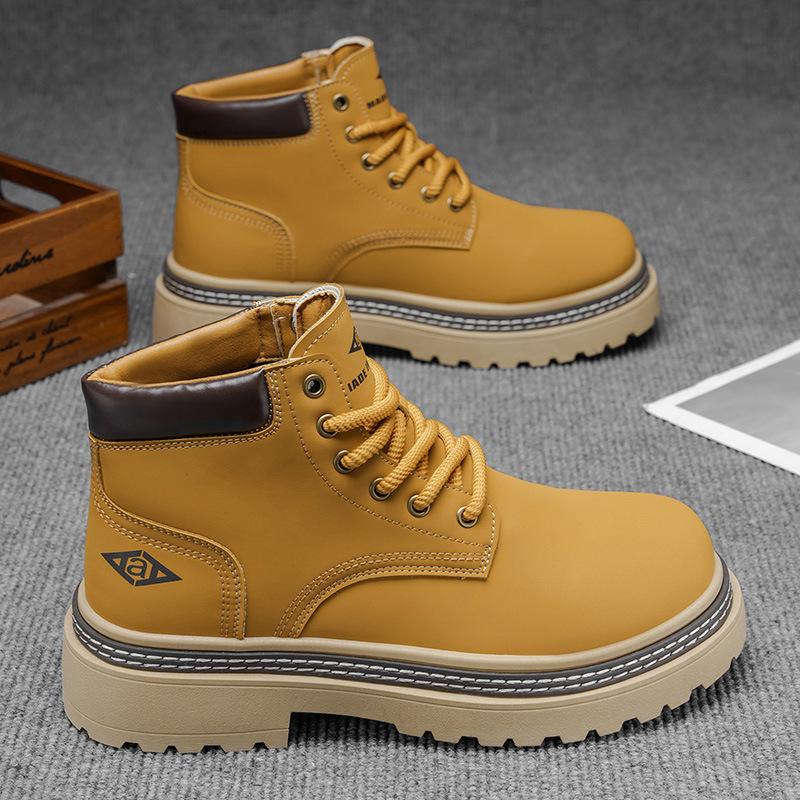 Martin boots large size autumn new velvet thickened outdoor shoes British style retro big yellow boots 39
Martin boots large size autumn new velvet thickened outdoor shoes British style retro big yellow boots 39